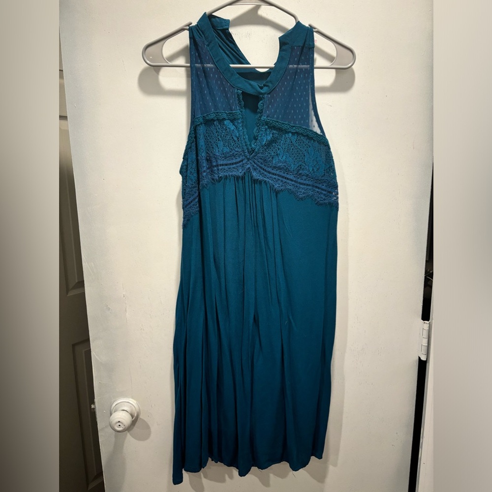 Women’s deep turquoise dress, size large